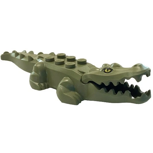 LEGO® City Crocodile Animal Minifigure Part Alligator Jungle Olive Green 60425 - Image 1 of 1