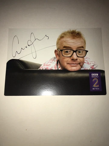CHRIS EVANS DJ Signature Autograph on 6"x4" Photocard undedicated Radio 2 Cover