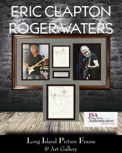 Eric Clapton und Roger Waters signiertes Cricket-Programm GERAHMT KOSTENLOSER VERSAND JSA LOA - Bild 1 von 12