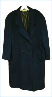 Abrigo Mujer Azul Oscuro Invierno 3/4 Largo 100% Lana Ashley Scott Estado: Excelente Foto 1 de 3