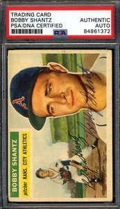Bobby Shantz PSA DNA Signed 1956 Topps Autographed