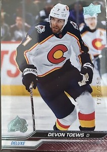 Devon Toews #46 175/250 Deluxe 2023-24 Upper Deck Series 1