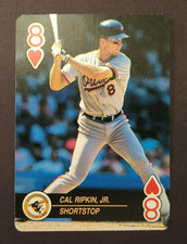 1992 U.S. Playing Card Co. Baseball Aces Cal Ripken Jr. 8 of Hearts Orioles HOF