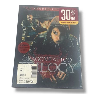 Dragon Tattoo Trilogy (Extended Edition) (DVD, 2008) - Brand New/Sealed - Image 1 of 3