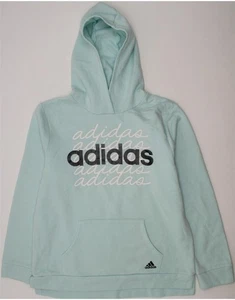 Felpa con cappuccio grafica ADIDAS bambina 15-16 anni blu cotone DO17 - Foto 1 di 3