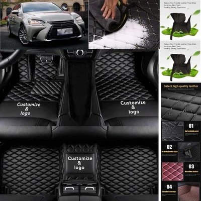 For Lexus GS Car Floor Mats Waterproof Auto Custom Liner Carpets PU Leather - Image 1 of 4