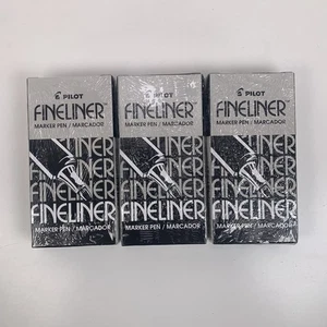 (3 Packungen) Pilot Fineliner schwarz feine Spitze Stift glatt Schreibgerät 36 Stifte - Bild 1 von 6