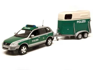 Volkswagen Touareg Horse Trailer Police - minichamps 1/43 - Picture 1 of 1