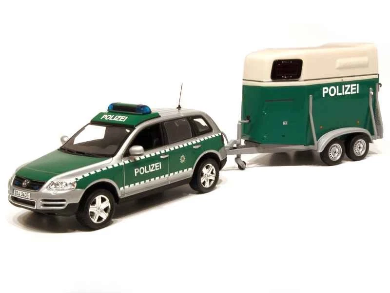 Volkswagen Touareg Horse Trailer Police - minichamps 1/43 - Image 1 of 1