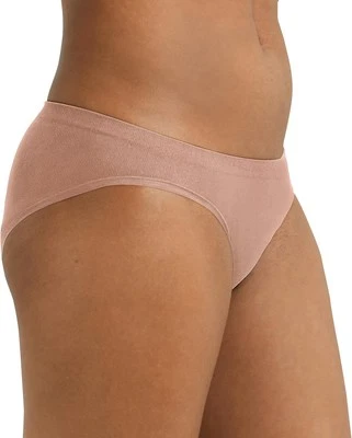 Pure Comfort 内裤 Maidenform 无痕罗纹比基尼 MOCHA XL 8 DM2305 — 第 1/4 张图片