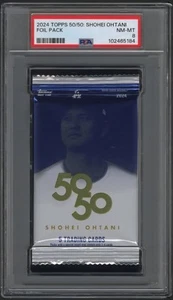 2024 Topps Shohei Ohtani 50/50 Foil Pack Dodgers PSA 8 NM-MT - Bild 1 von 2