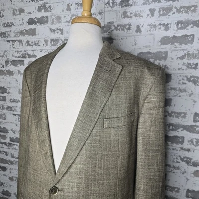 Blazer Daniel Cremieux Para Hombre 50R Calce Ajustado 100% Viscosa Marrón 2 Botones Sin Ventilación Foto 1 de 4