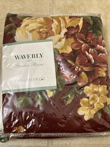 Falda de cama Waverly Garden Room floral con volantes antipolvo ~ Falda de cama doble - Imagen 1 de 7