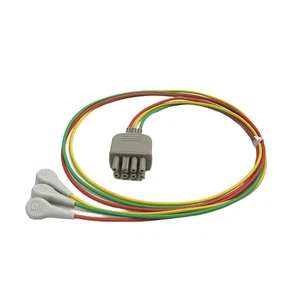 Monitor Telemetry ECG Lead Wire 3-Lead Snap On K910A BR-913P - Picture 1 of 8