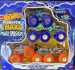 Hot Wheels Monster Trucks 1:64 Power Smashers Multi Pack Set New Sealed NIB - Picture 1 of 13