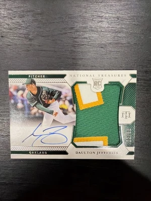 2021 Panini National Treasures  Daulton Jefferies RPA 22/99 A’s - Image 1 of 2