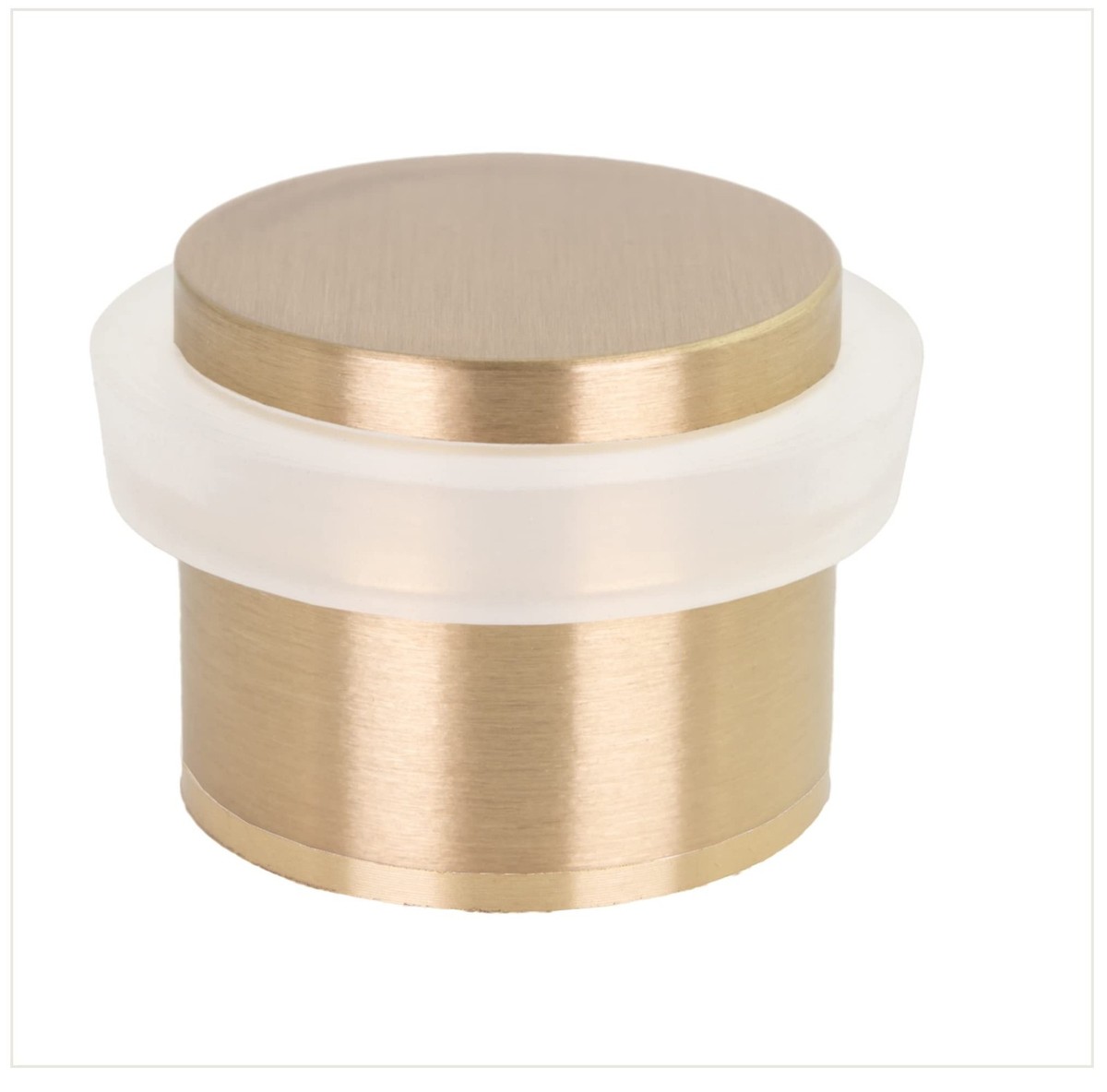 Fermaporta Adesivo EVI In Acciaio Inox - Gomma Silicone Nera, 45x14mm, Design Moderno E Discreto