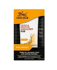 Tiger Balm Neck & Shoulder Rub 50g Temporary Relief Tired Aching Muscles - Picture 1 of 1