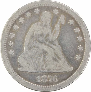 1876-CC Liberty Seated Quarter VG Uncertified #803 - Picture 1 of 2