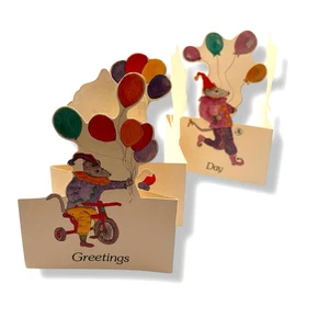 Anthropomorphic Clown Mouse Pop-Up Card Merrimack Publishing Hong Kong 1988 Mice - Picture 1 of 8