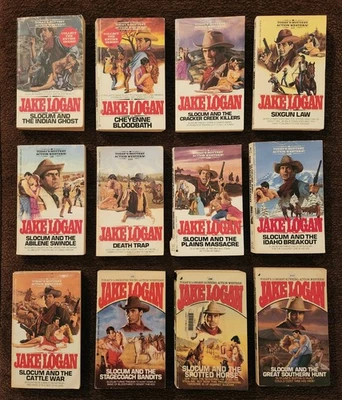 Lot of 12 Slocum Western Series  Paperbacks Jake Logan - Imagem 1 de 4