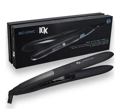 Bio Ionic 10X Pro Styling Flat Iron  with Vibrating 1" Plates Black - Image 1 of 4