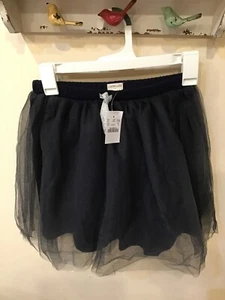 CrewCuts J Crew Girls Size 12 Navy Metallic Tulle Lined Mesh Skirt NWT - Picture 1 of 5