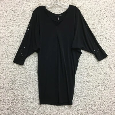 Victorias Secret Dress Extra Small Womens Black Mini V Neck Embellished Stretch - Image 1 of 4
