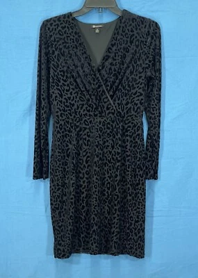 Vestido Vaina VERSONA Negro Forrado TERCIOPELO BURNOUT Sobrepelliz FECHA NOCHE Talla S Foto 1 de 4