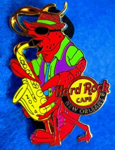 NEW ORLEANS COOL BLUES JAZZ SAXOPHONE LOBSTER SHRIMP CRAWFISH Hard Rock Cafe PIN - Picture 1 of 1