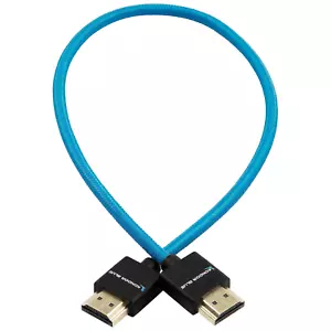 16" Short Thin Full HDMI to HDMI High Speed 4K 3D HDR Nylon Braided Cable for On - Picture 1 of 5