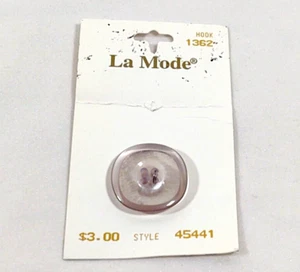 La Mode Clear Purple Iridescent Button 7/8" 22mm Style 45441 Single Button NOS - Picture 1 of 3