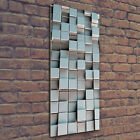 Wand-Bild Kunstdruck aus Acryl-Glas Hochformat 50x125 Wand aus Wrfeln