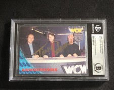 TONY SCHIAVONE 1998 TOPPS WCW/NWO SIGNED AUTOGRAPHED CARD BECKETT BAS AUTHENTIC