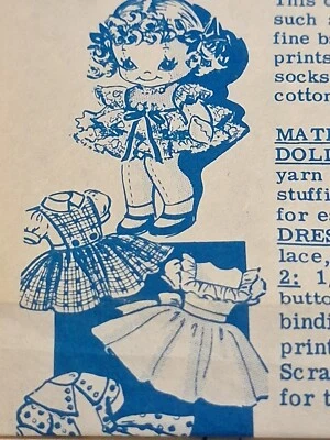 Doll & Clothing 7240 Family Circle Mail Order Sewing Pattern VTG 1950s Dress - Image 1 of 4