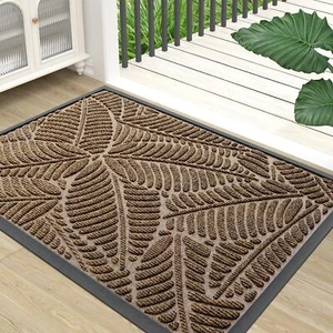 Waterproof Doormat Durable Natural Rubber Front Indoor Mat Non Slip Low Profi... - Picture 1 of 6