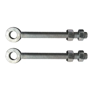 Adjustable Zinc Eye Bolts Steel Gate Hinge Hangers 12mm, 16mm, 20mm - Picture 1 of 21