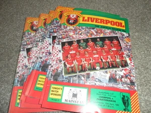 LIVERPOOL HOME PROGRAMMI DAL 1984/5 INC CUP EURO LEAGUE SCEGLI DALL'ELENCO - Foto 1 di 1
