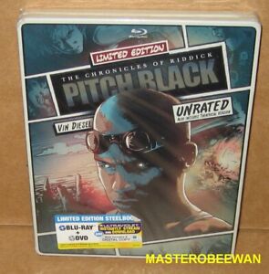 Pitch Black Limited Edition unbewertetes Steelbook (Blu-ray + DVD, 2013) Neu Versiegelt