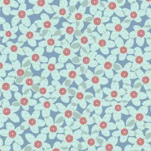 Weich Muschel 3-LAYER Wasserdicht Stoff Schöne Blumen - Blau - Bild 1 von 1
