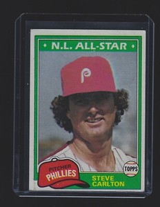 Steve Carlton 1981 Topps All-Star Baseball Card #630; Philadelphia Phillies NrMt