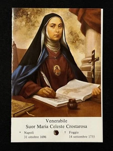 holy card relic santino reliquie reliquia "VENERABLE MARIA CELESTE CROSTAROSA" - Picture 1 of 2