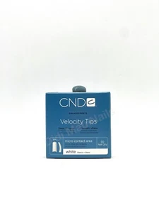 CND Velocity White NAIL TIPS for Acrylic UV Gel Size #1-10 50 Refill - Picture 1 of 11