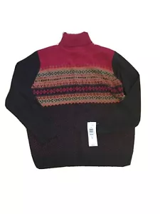 NWT TanJay Women's Large Long Sleeve Ribbed Turtleneck Sweater Multi Color - Picture 1 of 4
