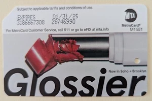 Glossier NYC Metrocard-Expired Mint condition - Picture 1 of 2