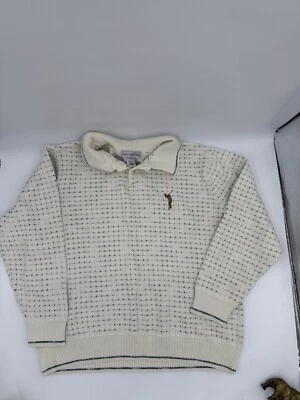 Suéter de Golf CYPRESS LINKS Cuello Bordado Golfista Crema Para Hombres Grande Foto 1 de 4