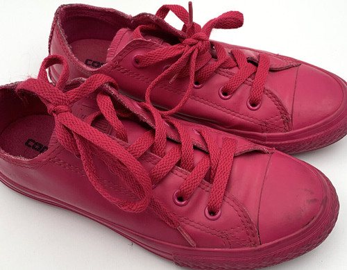 Scarpe Converse Ragazze Tg 2Y All Star Rosa Sneakers Basse Gommate Sportive 651794C