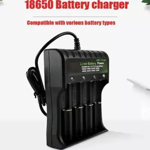 Rechargeable Battery Charger Black 1 2 4 Slots Ac 110v 220v Dual - Picture 1 of 19
