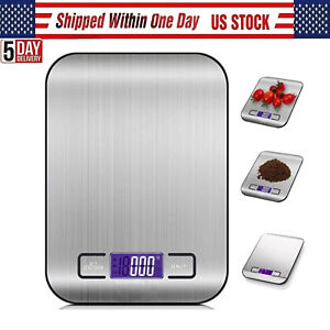 New 5kg 1g Electronic Digital Stainless Steel Kitchen Scale Postal Scales