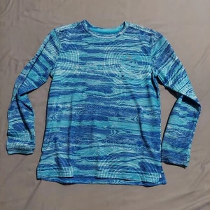 Reel Legends Freeline T-SHIRT TOP Girls Size Medium Blue Fishing Long Sleeve - Picture 1 of 7